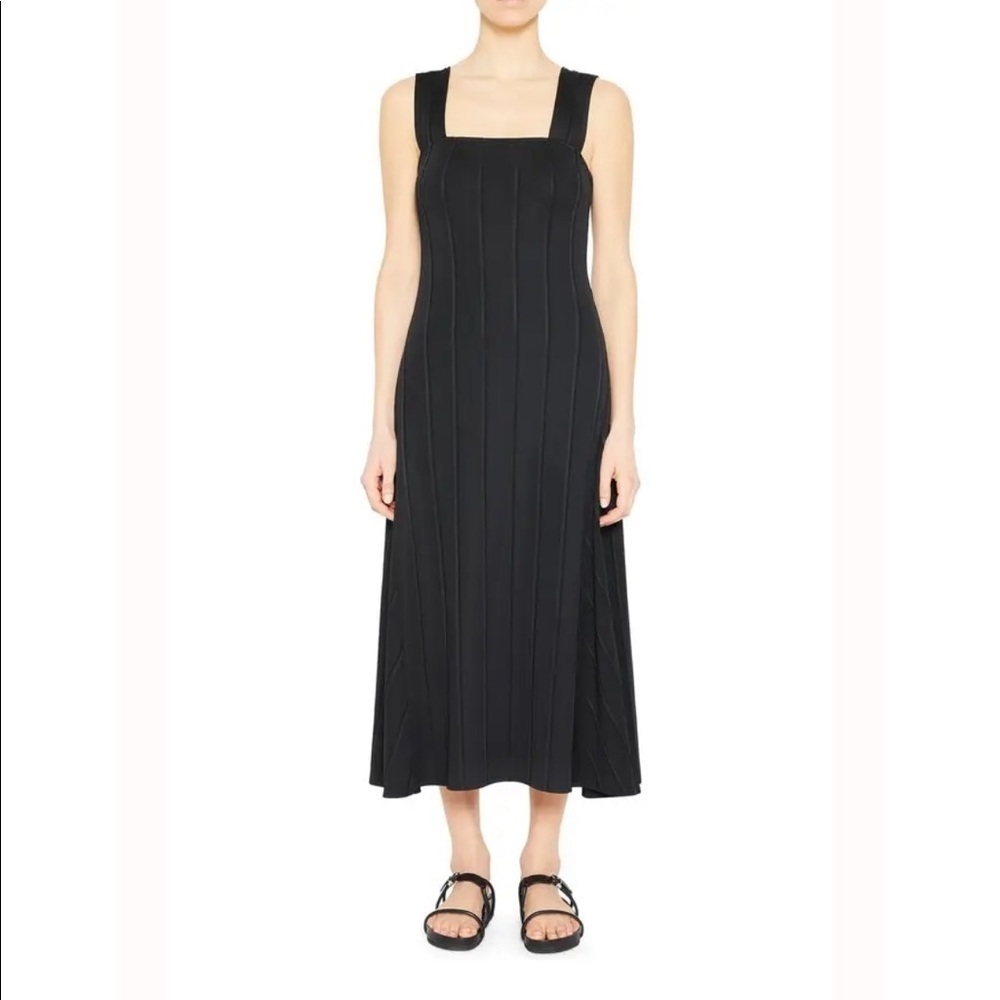Theory tonal stripe A line dress